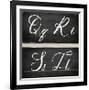 Chalkboard Alphabet - Q-Tania Bello-Framed Giclee Print