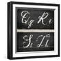 Chalkboard Alphabet - Q-Tania Bello-Framed Giclee Print