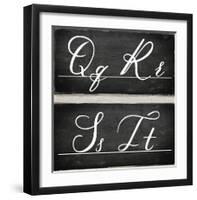 Chalkboard Alphabet - Q-Tania Bello-Framed Giclee Print