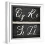 Chalkboard Alphabet - Q-Tania Bello-Framed Giclee Print