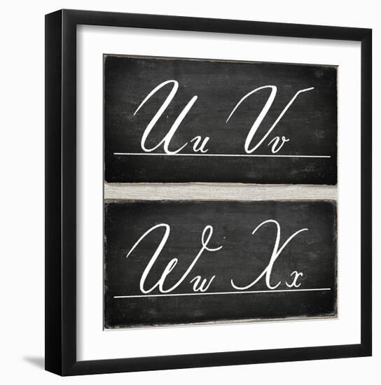 Chalkboard Alphabet - U-Tania Bello-Framed Giclee Print