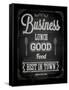 Chalkboard Business Lunch Poster, Typographic Design-Ozerina Anna-Framed Stretched Canvas