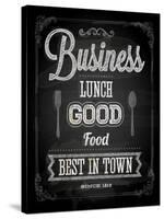 Chalkboard Business Lunch Poster, Typographic Design-Ozerina Anna-Stretched Canvas