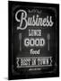 Chalkboard Business Lunch Poster, Typographic Design-Ozerina Anna-Mounted Art Print