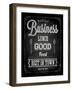 Chalkboard Business Lunch Poster, Typographic Design-Ozerina Anna-Framed Art Print