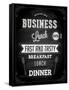 Chalkboard Business Lunch Poster, Typographic Design-Ozerina Anna-Framed Stretched Canvas