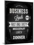 Chalkboard Business Lunch Poster, Typographic Design-Ozerina Anna-Mounted Art Print