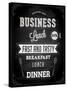 Chalkboard Business Lunch Poster, Typographic Design-Ozerina Anna-Stretched Canvas