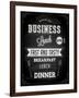 Chalkboard Business Lunch Poster, Typographic Design-Ozerina Anna-Framed Art Print