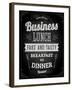 Chalkboard Business Lunch Poster, Typographic Design-Ozerina Anna-Framed Art Print