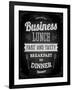 Chalkboard Business Lunch Poster, Typographic Design-Ozerina Anna-Framed Art Print