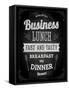 Chalkboard Business Lunch Poster, Typographic Design-Ozerina Anna-Framed Stretched Canvas