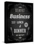 Chalkboard Business Lunch Poster, Typographic Design-Ozerina Anna-Stretched Canvas