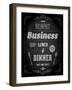 Chalkboard Business Lunch Poster, Typographic Design-Ozerina Anna-Framed Art Print