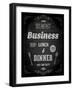 Chalkboard Business Lunch Poster, Typographic Design-Ozerina Anna-Framed Art Print