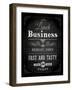 Chalkboard Business Lunch Poster, Typographic Design-Ozerina Anna-Framed Art Print