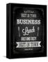 Chalkboard Business Lunch Poster, Typographic Design-Ozerina Anna-Framed Stretched Canvas