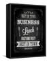 Chalkboard Business Lunch Poster, Typographic Design-Ozerina Anna-Framed Stretched Canvas