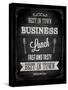 Chalkboard Business Lunch Poster, Typographic Design-Ozerina Anna-Stretched Canvas