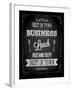 Chalkboard Business Lunch Poster, Typographic Design-Ozerina Anna-Framed Art Print