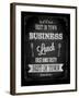 Chalkboard Business Lunch Poster, Typographic Design-Ozerina Anna-Framed Art Print