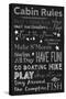 Chalkboard Cabin Rules-Tina Lavoie-Stretched Canvas