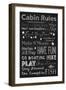 Chalkboard Cabin Rules-Tina Lavoie-Framed Giclee Print