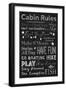 Chalkboard Cabin Rules-Tina Lavoie-Framed Giclee Print