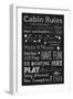 Chalkboard Cabin Rules-Tina Lavoie-Framed Giclee Print