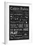 Chalkboard Cabin Rules-Tina Lavoie-Framed Giclee Print