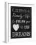 Chalkboard Cherish the Beauty-Tina Lavoie-Framed Giclee Print