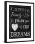 Chalkboard Cherish the Beauty-Tina Lavoie-Framed Giclee Print