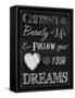 Chalkboard Cherish the Beauty-Tina Lavoie-Framed Stretched Canvas