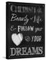 Chalkboard Cherish the Beauty-Tina Lavoie-Stretched Canvas