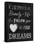 Chalkboard Cherish the Beauty-Tina Lavoie-Framed Stretched Canvas