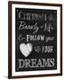 Chalkboard Cherish the Beauty-Tina Lavoie-Framed Giclee Print