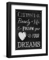 Chalkboard Cherish the Beauty-Tina Lavoie-Framed Giclee Print