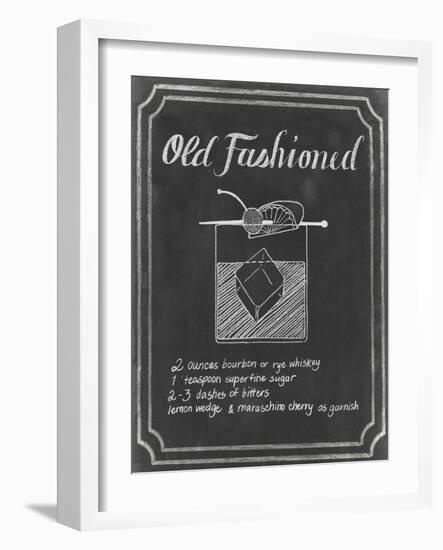 Chalkboard Cocktails I-Grace Popp-Framed Art Print