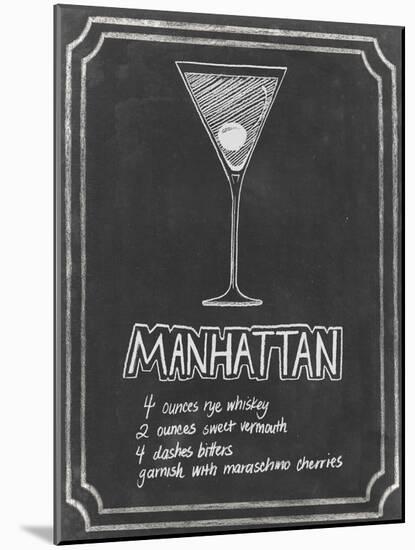 Chalkboard Cocktails II-Grace Popp-Mounted Art Print