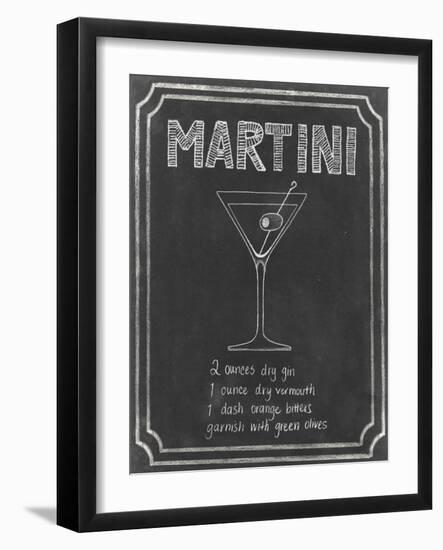 Chalkboard Cocktails III-Grace Popp-Framed Art Print