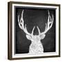 Chalkboard Elk-null-Framed Giclee Print