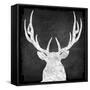 Chalkboard Elk-null-Framed Stretched Canvas