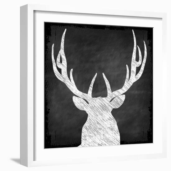 Chalkboard Elk-null-Framed Giclee Print