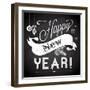 Chalkboard Happy New Year Doodles-Alisa Foytik-Framed Art Print