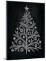 Chalkboard Holiday Trees II-Mary Urban-Mounted Art Print