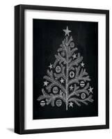 Chalkboard Holiday Trees II-Mary Urban-Framed Art Print