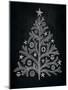 Chalkboard Holiday Trees II-Mary Urban-Mounted Art Print