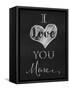 Chalkboard I Love You More-Tina Lavoie-Framed Stretched Canvas