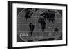 Chalkboard Map of the World-Sue Schlabach-Framed Art Print