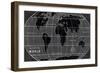 Chalkboard Map of the World-Sue Schlabach-Framed Premium Giclee Print